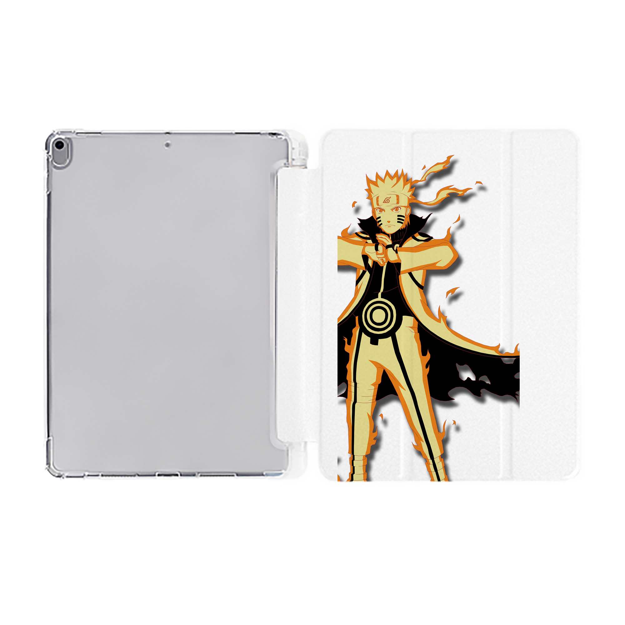 （画像用） NARUTO -ナルト- うずまき ナルト Uzumaki Naruto IPad ケース ペン収納付き 三つ折りスタンド PUレザー×シリコン 対応機種9.5/10.5/10.9インチ